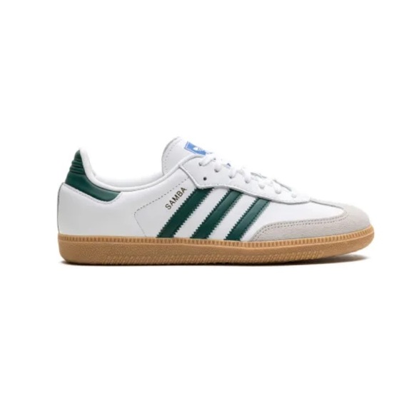 adidas Kids
Samba OG Cloud White/Collegiate Green/Gum sneakers Sz 2 gently used - Picture 1 of 15